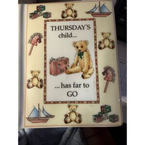 Royal Worcester, First Edition Ceramic Savings Bank Book Thursday’s Child